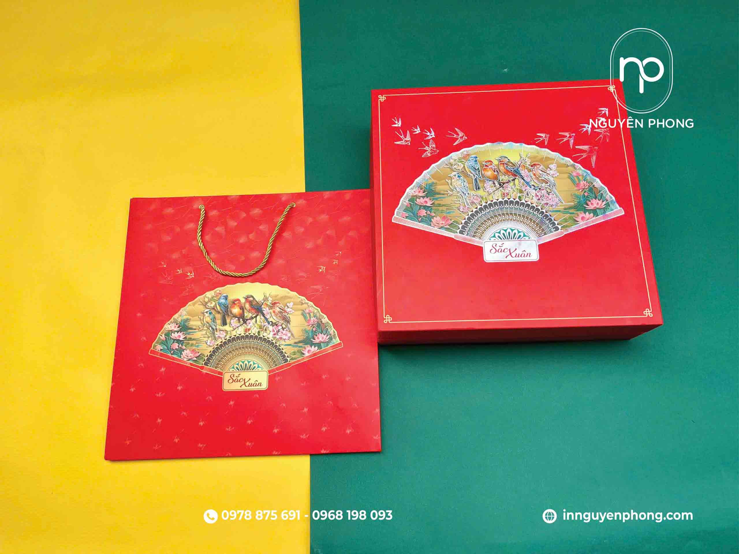 Mẫu hộp sắc xuân